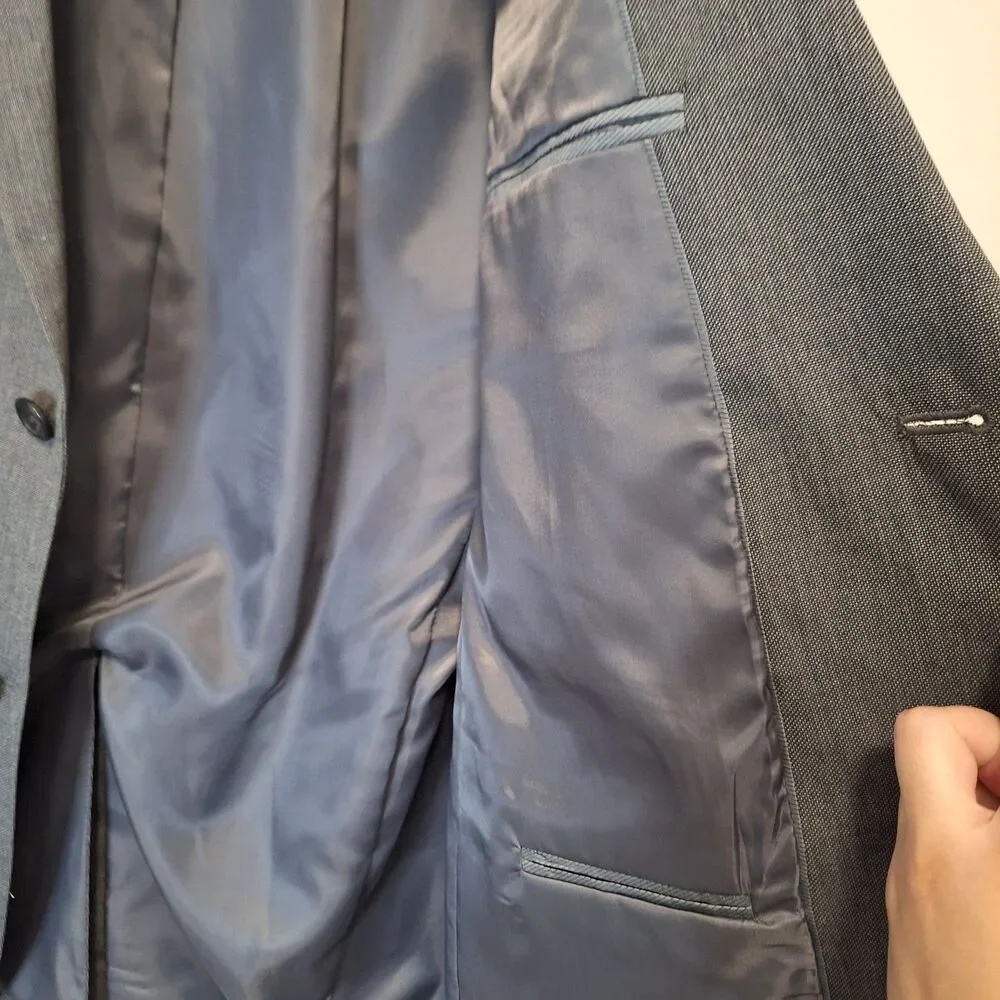 Geoffrey Beene Men's 44L Gray Modal Blend Suit Jacket Blazer Sport Coat